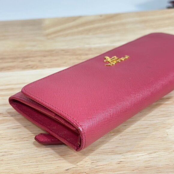 Prada Pink Saffiano Leather Wallet - Picture 3 of 6